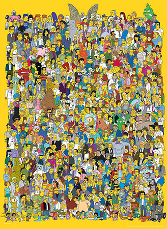 Die Simpsons - Collage des Casts
