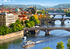 Blick über die Brücken von Prag