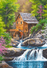 Wassermühle im Wald