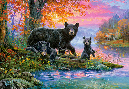 Bärenmutter mit Jungen