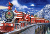 Der Weihnachtsmann unterwegs mit dem Zug