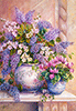 Lila Blumen in einer Vase