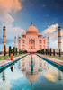 Vor dem Taj Mahal