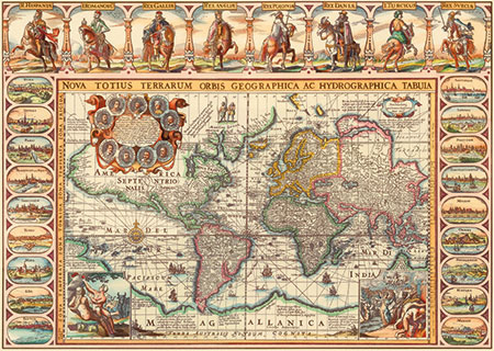 Historische Weltkarte