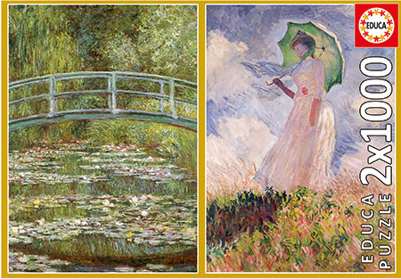 Seerosenteich und Frau mit Regenschirm, Monet