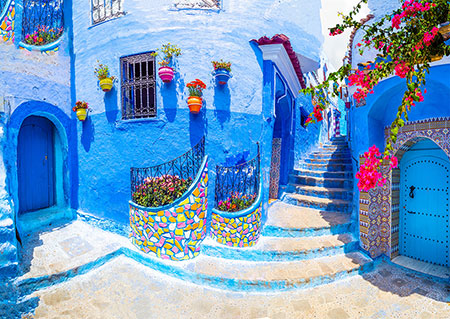 Blaue Gasse in Chefchaouen, Marokko