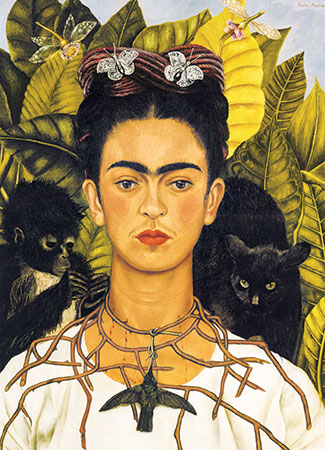 Selbstbildnis mit Dornenhalsband, Kahlo