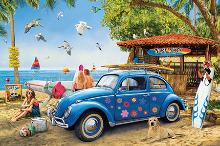 Puzzle VW Käfer am Strand