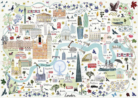 Illustrierte Karte von London