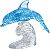 3D Kristallpuzzle - Delfin blau