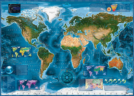 Satelliten-Weltkarte