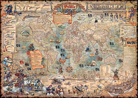 Weltkarte der Piraten