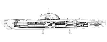 Metal Earth - Deutsches U-Boot Typ XXI
