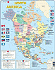 Lernkarte - Nordamerika (politisch)