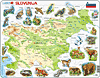 Physische Karte - Slowenien mit Tieren