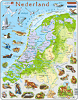 Physische Karte - Niederlande mit Tieren