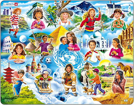 Kinderpuzzle - Kinder der Erde