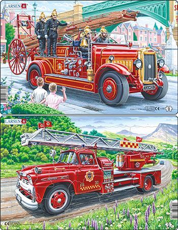 Historische Feuerwehrautos (2er-Set Midi)