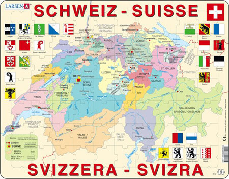 Lernkarte - Schweiz (politisch)