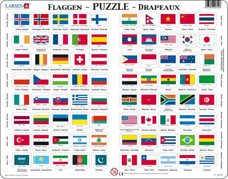 Lernpuzzle - Flaggen