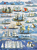 Berühmte Segelschiff - Collage