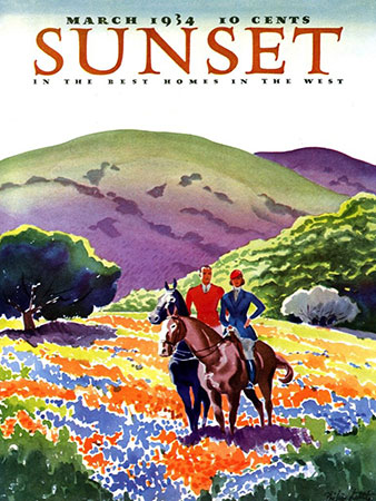 Sunset Magazine Cover - März 1934