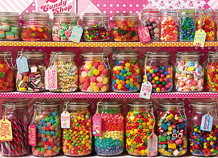 Süßigkeiten-Collage