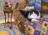 Katze auf dem Quilt