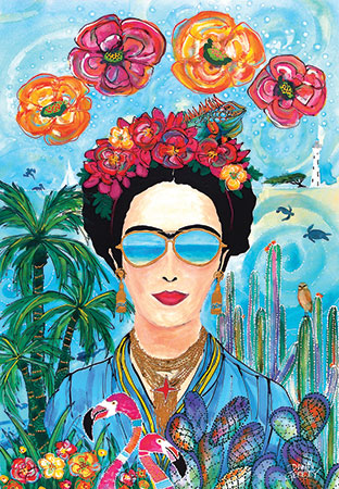 Frida Kahlo mit Sonnenbrille