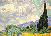 Van Gogh, Weizenfeld mit Zypressen