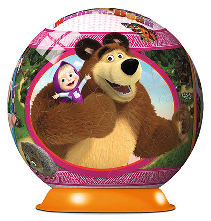 3D Puzzleball - Mascha und der Bär