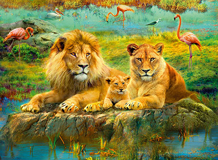 Löwen in der Savanne