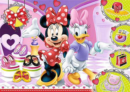 Disneys Minnie und Daisy  - Glitzerpuzzle