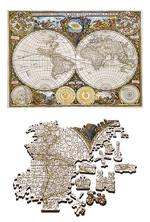 Land- und Wasserkarte der ganzen Erde von 1630