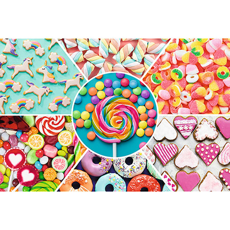 Puzzle Bunte Süßigkeiten