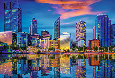 Blick auf Perth in Australien
