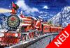 Der Weihnachtsmann unterwegs mit dem Zug