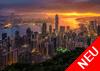 Hongkong Stadt bei Sonnenaufgang