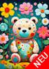Teddybr mit Blumen