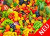 Bunte Frucht- und Gemüsemischung